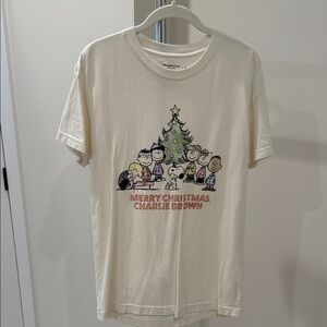 Abercrombie “Merry Christmas Charlie Brown”  Tee - Cream